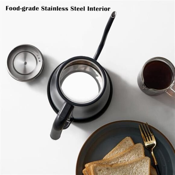 Electric Kettle Gooseneck Kettle, 1.2L Water Kettle, BPA-Free, Pour Over Tea Pot - Picture 3 of 7
